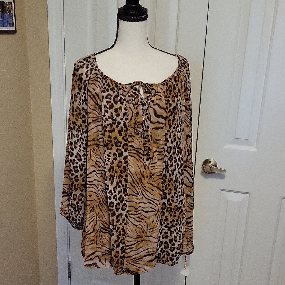 Figueroa & Flower Animal Print Top